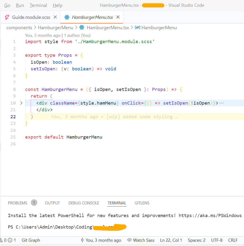 A screenshot VSC terminal code